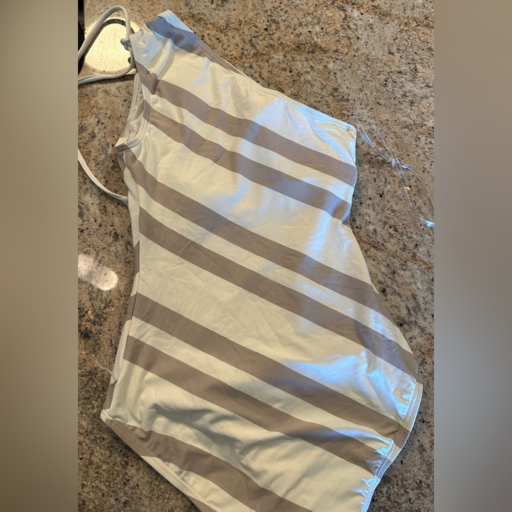 DKNY one shoulder bathing suit